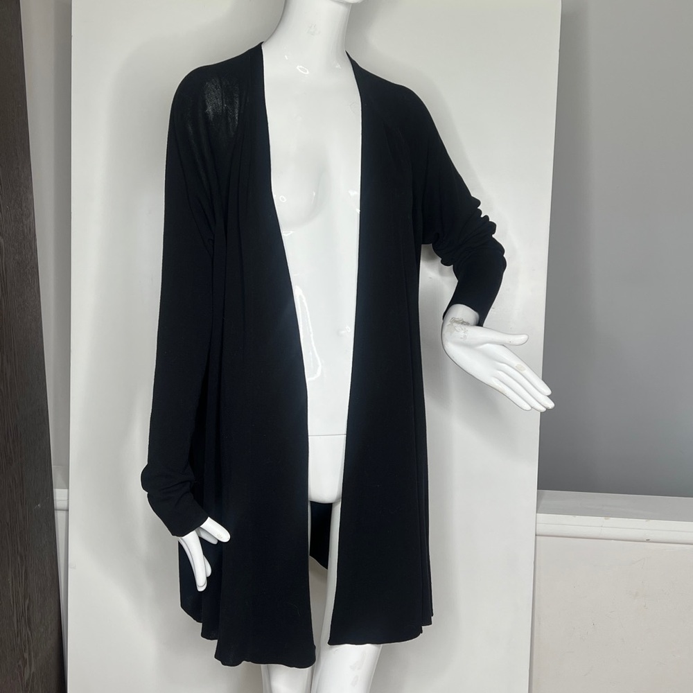 TSE Sz L Long Loose Fitting Cotton Viscose Open Cardigan Sweater